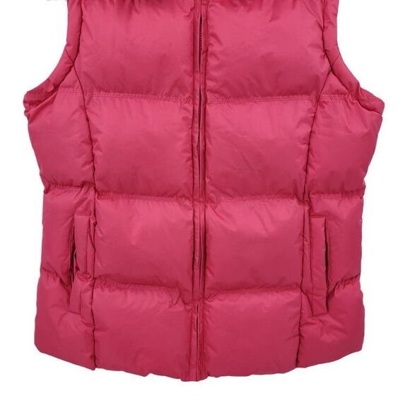 Climate Concepts Women's Hooded Puffer Vest L Pink Fuchsia Quilted Pockets - Picture 6 of 12